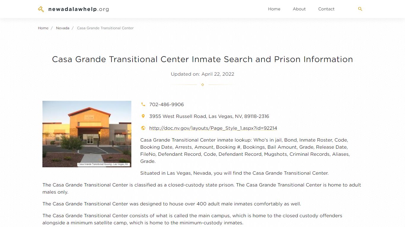 Casa Grande Transitional Center Inmate Search, Visitation ...